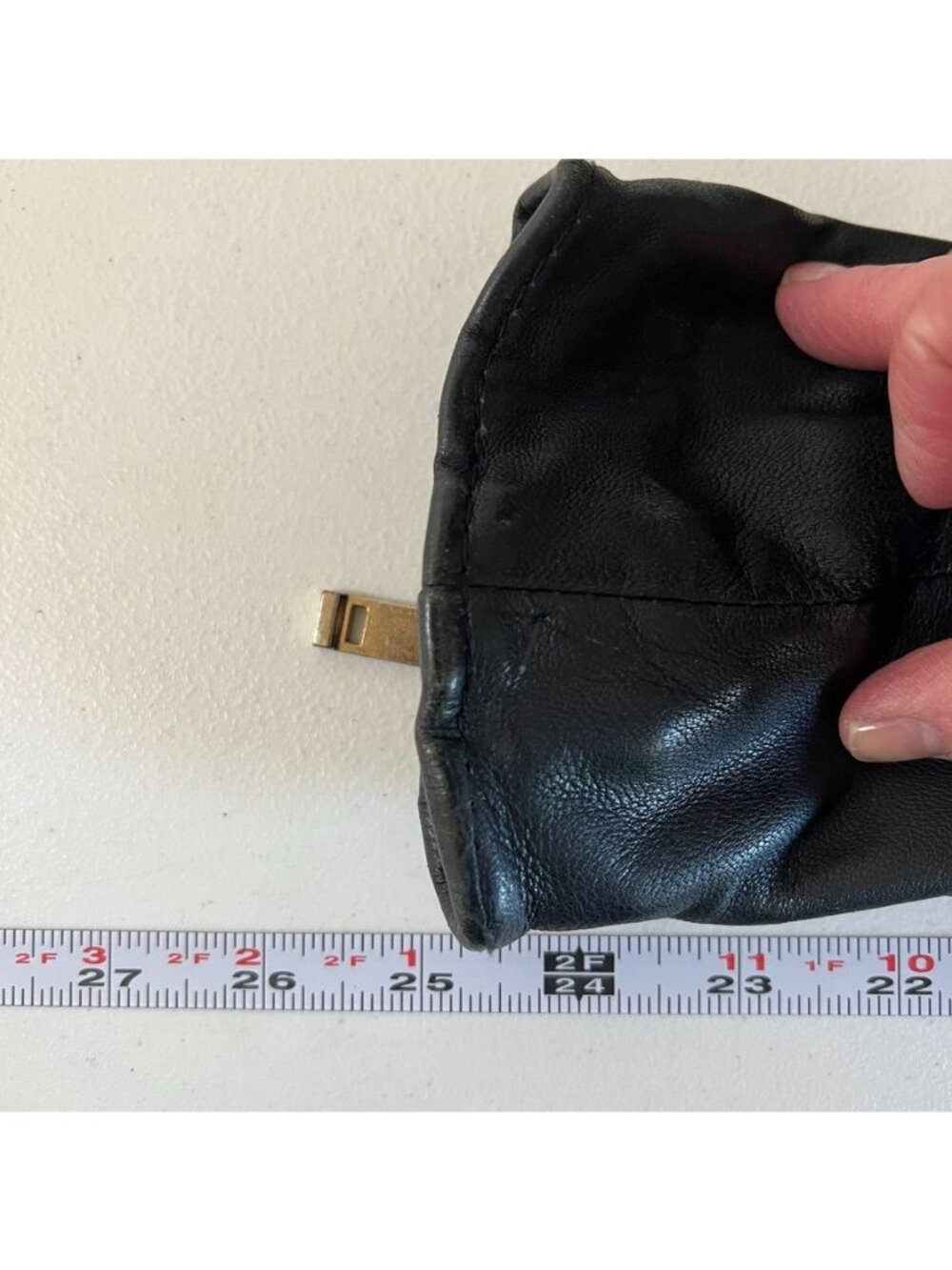 Zara Black Lamb Leather Moto Jacket Gold Hardware Quilted Biker Womens Sz Large - Picture 13 of 16
